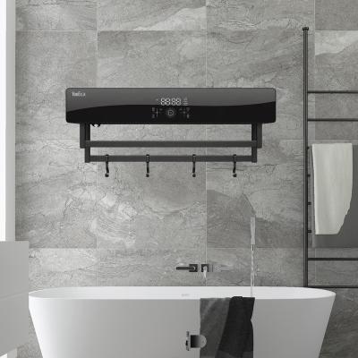 China Modern Bathroom Black Heated Towel Tail Heater Tuya WiFi UV Towel Dryer Heater for sale