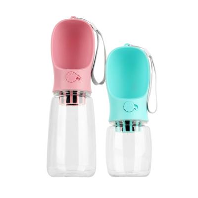 China Portable 550Ml Automatic Cat Dog Pet Water Bottle With Filter Option for sale