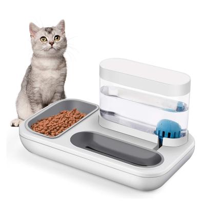 China Automatic Automatic Bowl Feeder Fountain Water Drinking For Cat Dog Kitten Feeding Container for sale