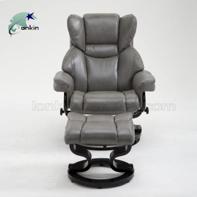 China Recliner Chair With Ottoman Recliner High End Sofa With Leather Ottoman Recliner Chair for sale