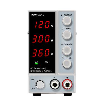 China 3a 360w Lab NPS1203W/DC Variable Power 120v Regulated Power Supply for sale