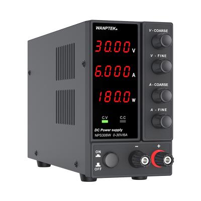 China wanptek NPS306W Laboratory Mini 30v 6a Switching DC Power Source Switching DC Power Supply Adjustable Variable DC Regulator Power Supply for sale