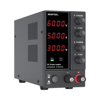 China NPS605W ​​300w Laboratory Display High Precision Four Bit Adjustable Changing Power Supply for sale