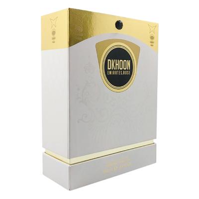 China Recycled Materials Best Selling Custom Luxury Paper Perfume Packaging Box With Gold Foil for sale