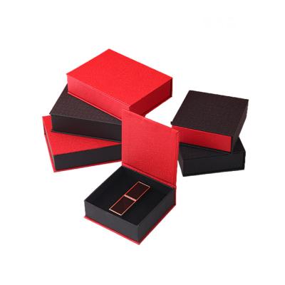 China Factory Handmade Custom Printed Perfume Packaging Black Red Paper Gift Box With EVA Foam Insert for sale