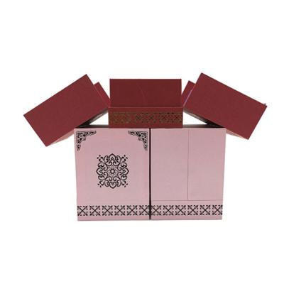 China Recycled Materials Factory Custom Special Design Two Doors Gift Paper Packaging Open Box For Perfume With EVA Foam Tray for sale