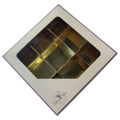 China Handmade Wholesale Elegant Custom Printing Chocolate Kraft Paper Boxes With Window for sale