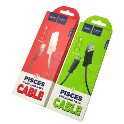 China Recycled Materials Cheap Price Wholesale Custom Printing Charging Data USB Cable Packing Box With Hook for sale