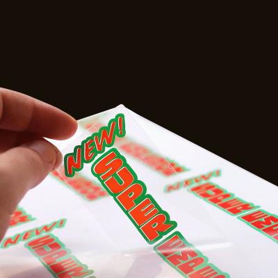 China Wholesale Private Waterproof Logo Printing Transparent PVC Waterproof Packaging Sticker for sale