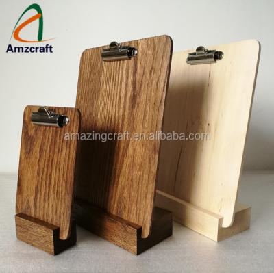 China Wholesale Custom Wooden Restaurant Clipboard Restaurant Clipboard Menu Holders Wooden Menu Holders With Match Holder for sale