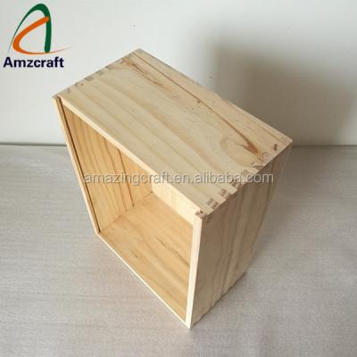 China Large A4 Europe Size Pine Wood Christmas Gift Box With Acrylic Sliding Lid, Customized Design for sale