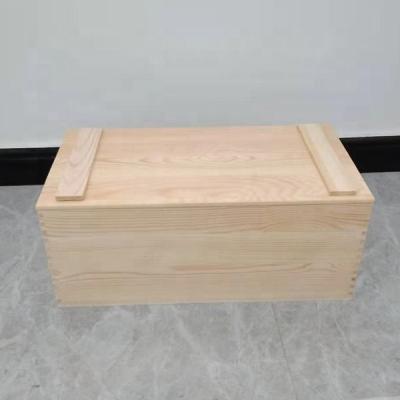 China Recycled Materials Ready To Ship Pine Wood Wooden Crate Storage Box Home Organizer for sale