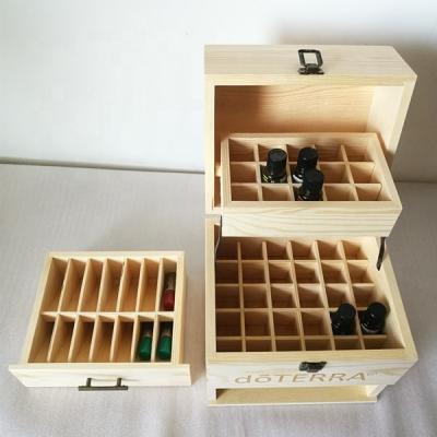 China Recycled Materials OEM Doterra Pine Oil Storage Box Wooden Essential Organizer for sale