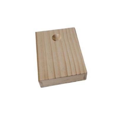 China Europe Pine Wood Unfinished Box With Slide Lid Small Gift Gift Package For USB Photo Storage for sale