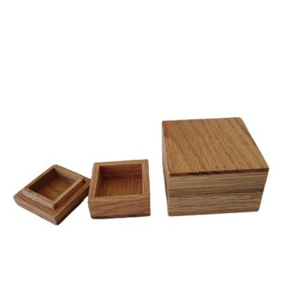 China Solid Europe Oak Wood Gift Keepsake Package Box Customized Photo Small Size Organizer for sale