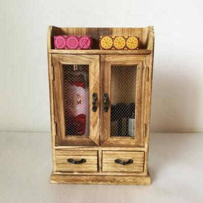 China Europe Wholesale Customized Mini Tabletop Wood Display Cabinet for sale