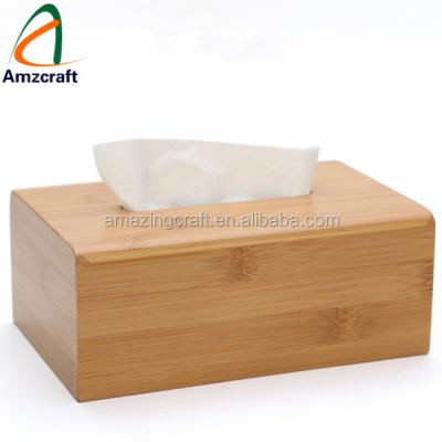 China Europe High Quality Bamboo Tissue Paper Wooden Box With Rounded Corners for sale