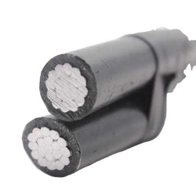 China Aerial Factory Wholesale Aluminum ABC Cable Duplex BLV 2x16mm2 Conductor for sale