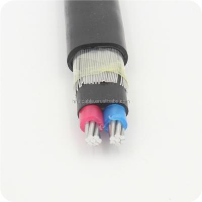 China A.W.G. Aerial Concentric Cable 2*8+8 low voltage 8000 series aluminum alloy conductor with PVC/PE/XLPE insulation and sheath for sale