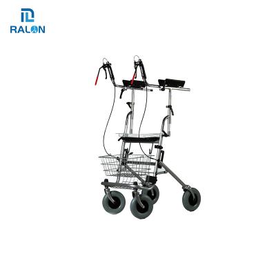 China Wholesale Multi-Function Outdoor Elder Folding Chair Folding Ralon Factory Wheelchair Aid Rollator Walker Walker for sale