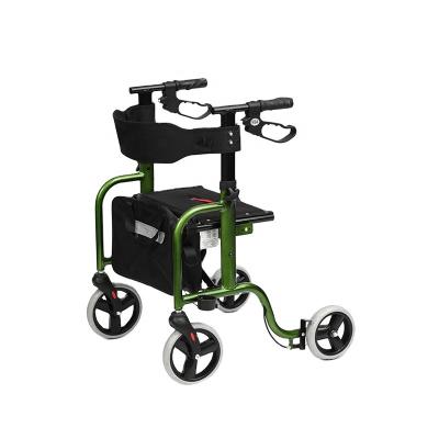 China People With Difficulty Walking Ralon Walker Handle Adjustable Disability Rollator Aluminum Walker Elderly Rollator Walker With Shopping Bag for sale