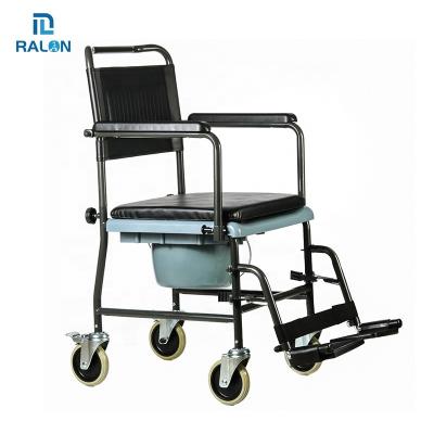 China People With Difficulty In Elderly Walking Toilet Wheelchair Commode Portable Toilet Chair Best Selling Medical Wheelchair With Toilet for sale