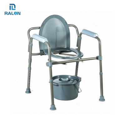 China Best Selling Light Weight Portable Steel Toilet Chair Toilet Commode Chair Lightweight Medical Chair for sale