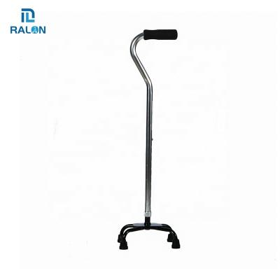 China People With Difficulty Walking Ralon 2021 New Types Four Legs Walking Stick Aluminum Piping Old Man Adjustable Four Leg Walking Stick for sale