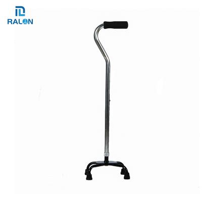 China People With Difficulty Walking Ralon 2021New Type Four Legged Walking Stick Size Adjustable Walking Stick Aluminum Tubing Four Legs Walking Stick for sale