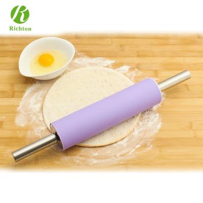 China Sustainable Bakeware Accessories Pastry Tools Non Stick Silicone Stainless Steel Pin for sale