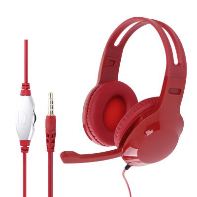 China Headband Head-mounted Gaming Earbuds Wired Headphones Subwoofer With Wheat Gaming Earphone Notebook Phone Headset for sale