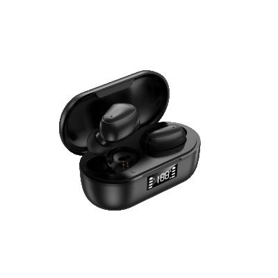 China Professional waterproof stereo metal base bluetooth true noisecancellation LED display In-ear bluetooth wireless earphone TWS for gym for sale