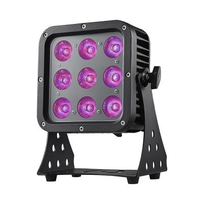 China Theme Park / Stage Light MoFeng 9x10w Waterproof Par light  Outdoor IP65 RGBW 4in1/6in1 DMX Led Stage Lighting Par can for sale