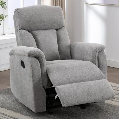 China New Design Modern Fabric Adjustable Sofa(Height)Handle Swivel Glider Manual Recliner Chairs With USB For Living Room for sale