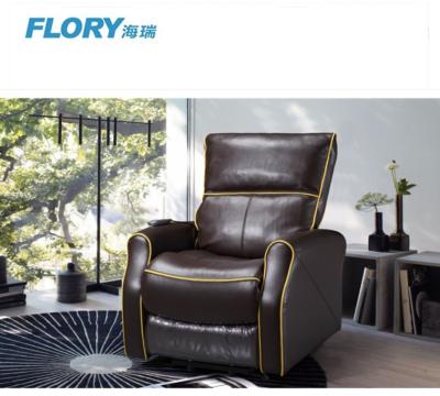 China Reclining electric power lift recliner chair for the elderly with remote controller, Brown color for sale