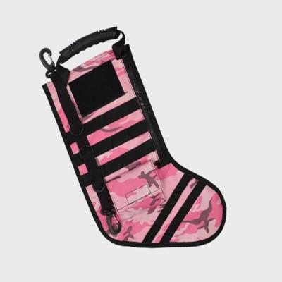 China Wholesale Christamas Home Decoration Pink Christmas Stocking Tactical Christmas Socks Decoration for sale