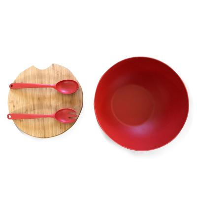 China Sustainable Bamboo Fiber Salad Server Bowl for sale