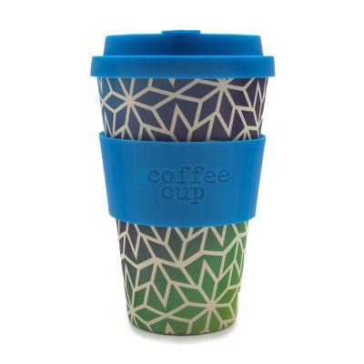 China 16oz / 475ml Eco - Friendly Bamboo Fiber Coffee Mug With Silicone for sale