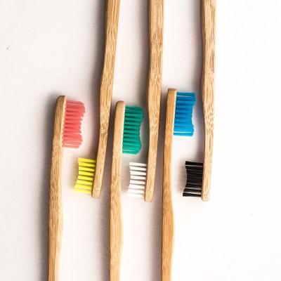 China China 100% Disposable Biodegradable Wholesale Vegan Natural Adult Bamboo Toothbrush for sale