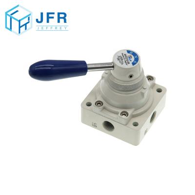 China Construction Material Stores 4H Series Aluminum Alloy Hand Valve Electric Solenoid Valve Manual Controlled Direct Acting Type for sale