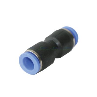 China Building Material Stores PU4/6/8/10/12/14/16 PU Series Push To Plug Plastic Quick Fit Unions Straight Air Duct Pipe Pneumatic Connector for sale