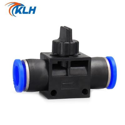 China Stores HVFF6/8/10/12 HVFF Series Straight Tube Connector Building Material Air Flow Control Switch Unions PU Plastic Push In Hand Fit Pneumatic Valve for sale