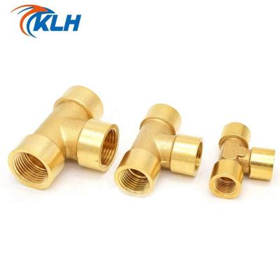 China Building Material Shops KNE T Type Brass Hose Adapter Coupler Fitting Connector For Fuel Gas 1/8