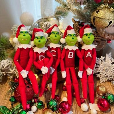 China 2022 Mini Grinch Christmas Decoration Green Monster Elf Doll 12 Inch Changeable Action Christmas Tree Hanging Decoration for sale