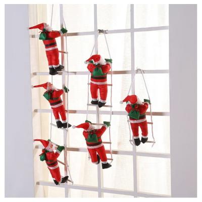 China party & Holiday Decorations Party Supplies &Holiday Hanging Christmas Decorations Climbing Ladder Santa Claus Window Decoration for sale