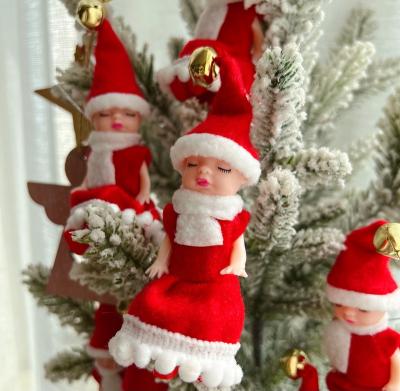 China Mini Newst Christmas Elf Ornament Christmas Tree Pendant Charm Hanging Dolls Decorative Children's Elf Gifts for sale