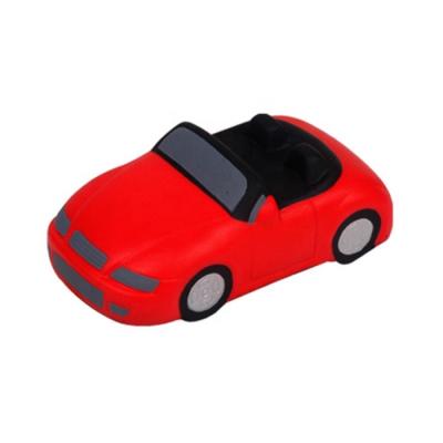 China Toy Custom Logo Squishy PU Anti-Foam Red Race Car Shape Sensory Squeeze Squeeze Balls Car Squishy For Gifts Toys for sale