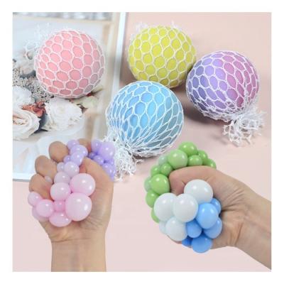 China Toy Squeeze Mesh Relaxation Ball Sensory Effort Soft Squishy Balls Squishy Reduce Pressure Toys Christmas Gift for sale