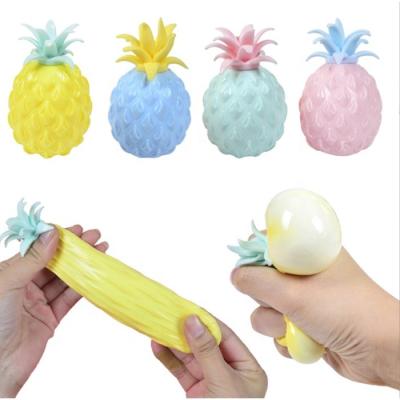 China Soft Toy Hand Therapy Stress Balls Pineapple Gurgling Wiggle Person Toys Anti Stress Relieve Squeeze Ball In Stock for sale