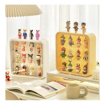 China Modern Customized Market Clear Acrylic Character Toy Pop Storage Box Figure Toys Display Stand Model Case for sale